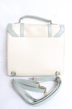 画像3: axes femme / ベルトデザイン配色サッチェル F 生成り Y-26-01-09-022-AX-BG-SZ-ZY