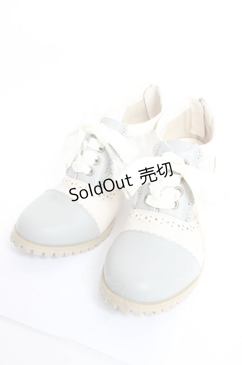 画像1: axes femme / 配色レースアップブーティー L グリーンY-26-01-09-024-AX-SH-SZ-ZTK030 (1)