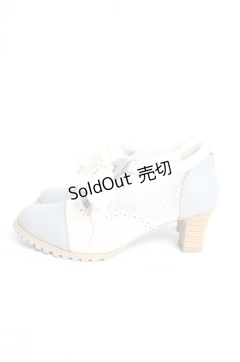 画像2: axes femme / 配色レースアップブーティー L グリーンY-26-01-09-024-AX-SH-SZ-ZTK030 (2)