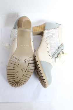 画像5: axes femme / 配色レースアップブーティー L グリーン Y-26-01-09-024-AX-SH-SZ-ZY