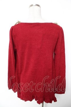 画像2: axes femme / 取り外し襟デザインプルオーバー  ワイン Y-26-01-12-041-AX-TO-SZ-ZY