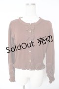 axes femme Kawaii / 2つリボンカーディガン M 茶 Y-26-01-12-044-AX-TO-SZ-ZY