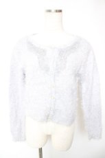 画像1: axes femme / モチーフレース付きカーデ  サックス Y-26-01-12-048-AX-TO-SZ-ZT623 (1)
