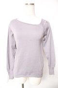 axes femme / 袖レースニット  ラベンダー Y-26-01-12-049-AX-TO-SZ-ZY