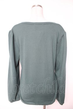 画像2: axes femme / ビジューリボンポケットカーデ  グリーン Y-26-01-12-050-AX-TO-SZ-ZY