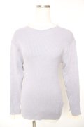 axes femme / レース使いリブニット M ブルー Y-26-01-12-051-AX-TO-SZ-ZY