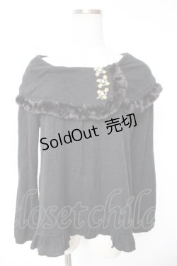 画像1: axes femme / ビジュー付きニット  黒 Y-26-01-12-055-AX-TO-SZ-ZY