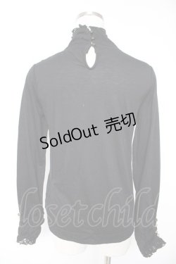 画像2: axes femme / レーシーネックインナーカットソー  黒 Y-26-01-12-057-AX-TO-SZ-ZY