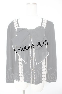 画像1: axes femme / BIGリボンカットソー  黒 Y-26-01-12-058-AX-TO-SZ-ZY