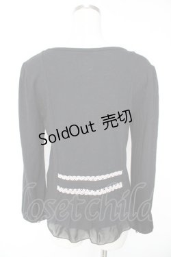 画像2: axes femme / BIGリボンカットソー  黒 Y-26-01-12-058-AX-TO-SZ-ZY