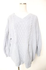 画像1: axes femme POETIQUE / 編み上げデザインニット  サックスY-26-01-12-062-AX-TO-SZ-ZT588 (1)