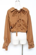 画像2: axes femme POETIQUE / バックレースアップジャケット  ベージュ Y-26-01-12-066-AX-JA-SZ-ZT401 (2)