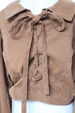 画像3: axes femme POETIQUE / バックレースアップジャケット  ベージュ Y-26-01-12-066-AX-JA-SZ-ZY