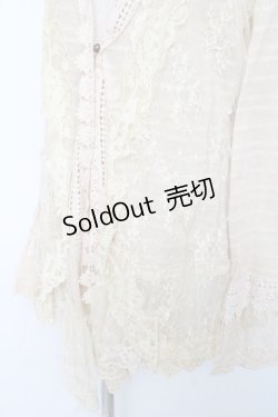 画像4: axes femme / レース切替トッパーカーデ  生成り Y-26-01-12-068-AX-TO-SZ-ZY