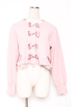 画像1: Maria pipi / コットンカシミアニットボレロ  ピンク Y-26-01-12-070-EL-TO-SZ-ZY