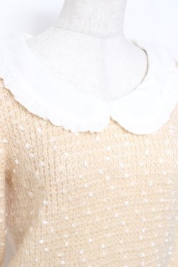 画像3: Ank Rouge / 衿付きドットニット M 生成り Y-26-01-12-071-CA-TO-SZ-ZY