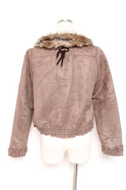 画像2: axes femme / ファー襟ブルゾン M 茶 Y-26-01-12-072-AX-TO-SZ-ZY