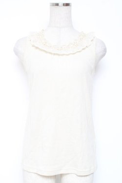 画像1: axes femme / はしごレースタンク  生成り Y-26-01-12-075-AX-TO-SZ-ZY