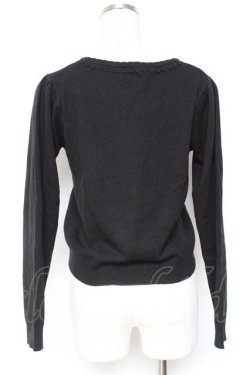 画像2: axes femme / ファーティペット付きカーディガン M 黒 Y-26-01-12-076-AX-TO-SZ-ZY