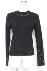 画像1: axes femme / ランダムパールデザインニット F 黒 Y-26-01-12-077-AX-TO-SZ-ZT062 (1)