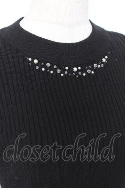 画像3: axes femme / ランダムパールデザインニット F 黒 Y-26-01-12-077-AX-TO-SZ-ZY