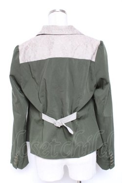 画像2: axes femme / バイカラーショートジャケット  カーキ Y-26-01-12-079-AX-JA-SZ-ZY
