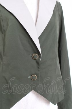 画像5: axes femme / バイカラーショートジャケット  カーキ Y-26-01-12-079-AX-JA-SZ-ZY