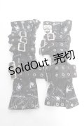 HIDEROCK Design / 総柄ベルトデザインアームカバー  黒 Y-26-01-12-010-PU-ZA-SZ-ZY