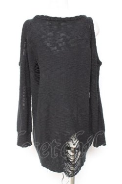 画像3: GLAD NEWS / スタッズ付きダメージニット  黒 Y-26-01-12-082-GL-TO-SZ-ZY