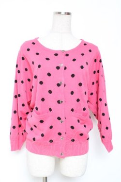 画像1: Candy Stripper / ドットカーディガン（ピンク） 2 ピンク?ブラック Y-26-01-12-083-PU-TO-IG-ZY