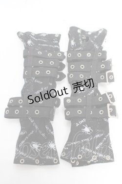 画像2: HIDEROCK Design / 総柄ベルトデザインアームカバー  黒 Y-26-01-12-010-PU-ZA-SZ-ZY