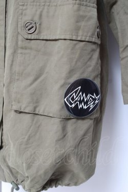 画像4: Candy Stripper / スカルハートテープライトモッズコート  カーキ Y-26-01-12-087-PU-CO-SZ-ZY