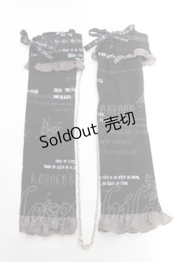 画像1: h.naoto Blood / バタフライptアームカバー  黒 Y-26-01-12-011-HN-ZA-SZ-ZY