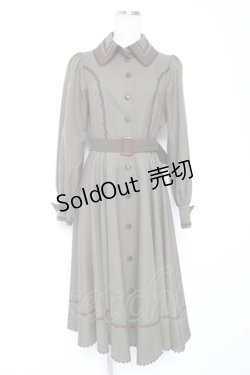 画像1: Innocent World / メランジュヘリンボーンワンピース M ダークグリーン×ショコラ Y-26-01-12-091-IW-OP-SZ-ZT0207C