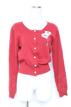 画像1: Fi.n.t / ワッペンカーディガン  赤 Y-26-01-12-093-CA-TO-AS-ZY