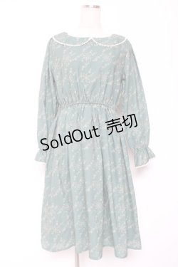 画像1: Fi.n.t / スノー千鳥柄ワンピース F グリーン Y-26-01-12-112-CA-OP-SZ-ZI