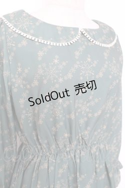 画像3: Fi.n.t / スノー千鳥柄ワンピース F グリーン Y-26-01-12-112-CA-OP-SZ-ZI