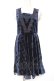 画像1: axes femme / アーガイルエンボスベロアワンピース  紺 Y-26-01-12-116-AX-OP-SZ-ZY (1)