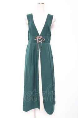 画像1: axes femme / フロントプリーツジャンスカ  グリーン Y-26-01-12-117-AX-OP-SZ-ZY