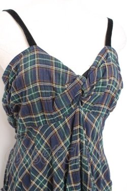 画像4: axes femme / チェックイレヘムワンピース  グリーン Y-26-01-12-119-AX-OP-SZ-ZY