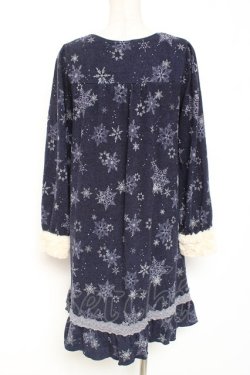 画像2: axes femme / 結晶柄ニットワンピース  紺 Y-26-01-12-120-AX-OP-SZ-ZY