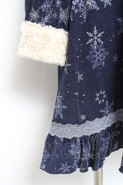 画像4: axes femme / 結晶柄ニットワンピース  紺 Y-26-01-12-120-AX-OP-SZ-ZY