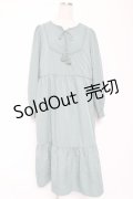 axes femme / キルティングブロッキングワンピース  グリーン Y-26-01-12-125-AX-OP-SZ-ZS