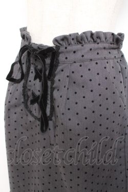 画像4: axes femme / ドットフロッキーサス付スカート  グレー Y-26-01-12-136-AX-SK-SZ-ZY