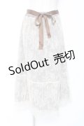 axes femme / リバーシブルレーススカート  茶 Y-26-01-12-139-AX-SK-SZ-ZS