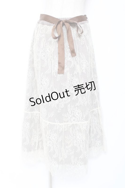 画像1: axes femme / リバーシブルレーススカート  茶 Y-26-01-12-139-AX-SK-SZ-ZS (1)