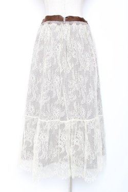 画像2: axes femme / リバーシブルレーススカート  茶 Y-26-01-12-139-AX-SK-SZ-ZY