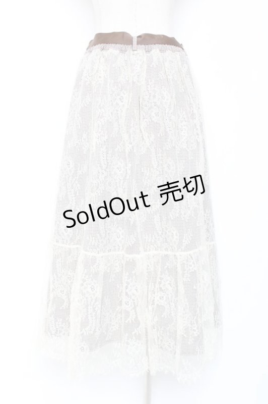 画像2: axes femme / リバーシブルレーススカート  茶 Y-26-01-12-139-AX-SK-SZ-ZS (2)