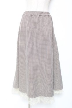 画像4: axes femme / リバーシブルレーススカート  茶 Y-26-01-12-139-AX-SK-SZ-ZY