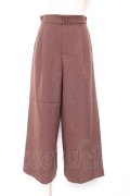 axes femme / チェック切替ワイドパンツ  茶 Y-26-01-12-140-AX-PA-SZ-ZY